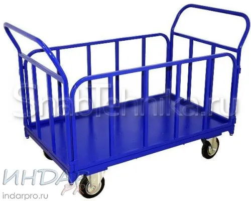Тележка платформенная с трубчатыми бортами ТБ 8 (700х1000) К-160 (450кг) Тележка платформенная с трубчатыми бортами ТБ 8 (700х1000) К-160 (450кг)